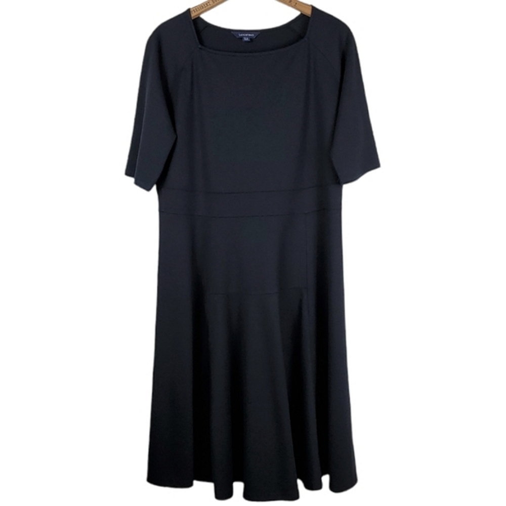 Lands' End Black Midi Dress